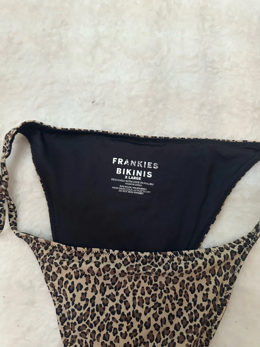 New! Frankie's Bikinis Baby Leopard Divine Skimpy Bikini Bottom XL 39313